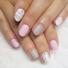 新色追加でニットネイルをやってみました