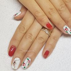 まだ明けてないけど、明けましておめでたい感じのネイル